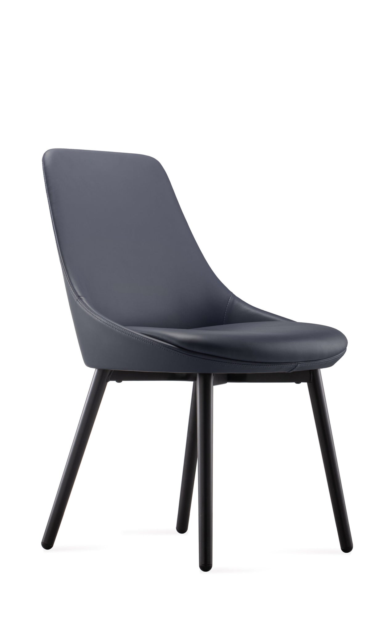 ST Eros PU Leather Upholstered Black Metal Base Breakout Chair