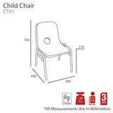 MA Plastic Shell Metal Legs Childcare Chair