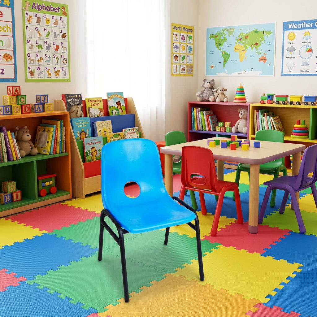 MA Plastic Shell Metal Legs Childcare Chair