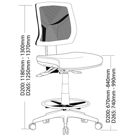 ST Expo Mesh Back Drafting Chair