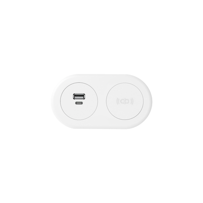 CM Echo In Desk GPO with Wireless Fast Charge Module