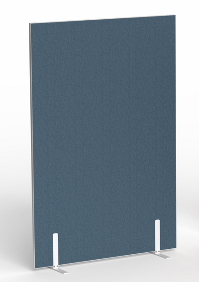 OL Edge25 Floor Mounted Desk Screen - White Frame