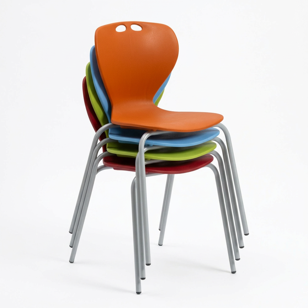 MA Edutech Stackable 4 Leg Education Chair