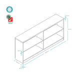 OL AltoSystem Credenza Bookcase 720mm Height