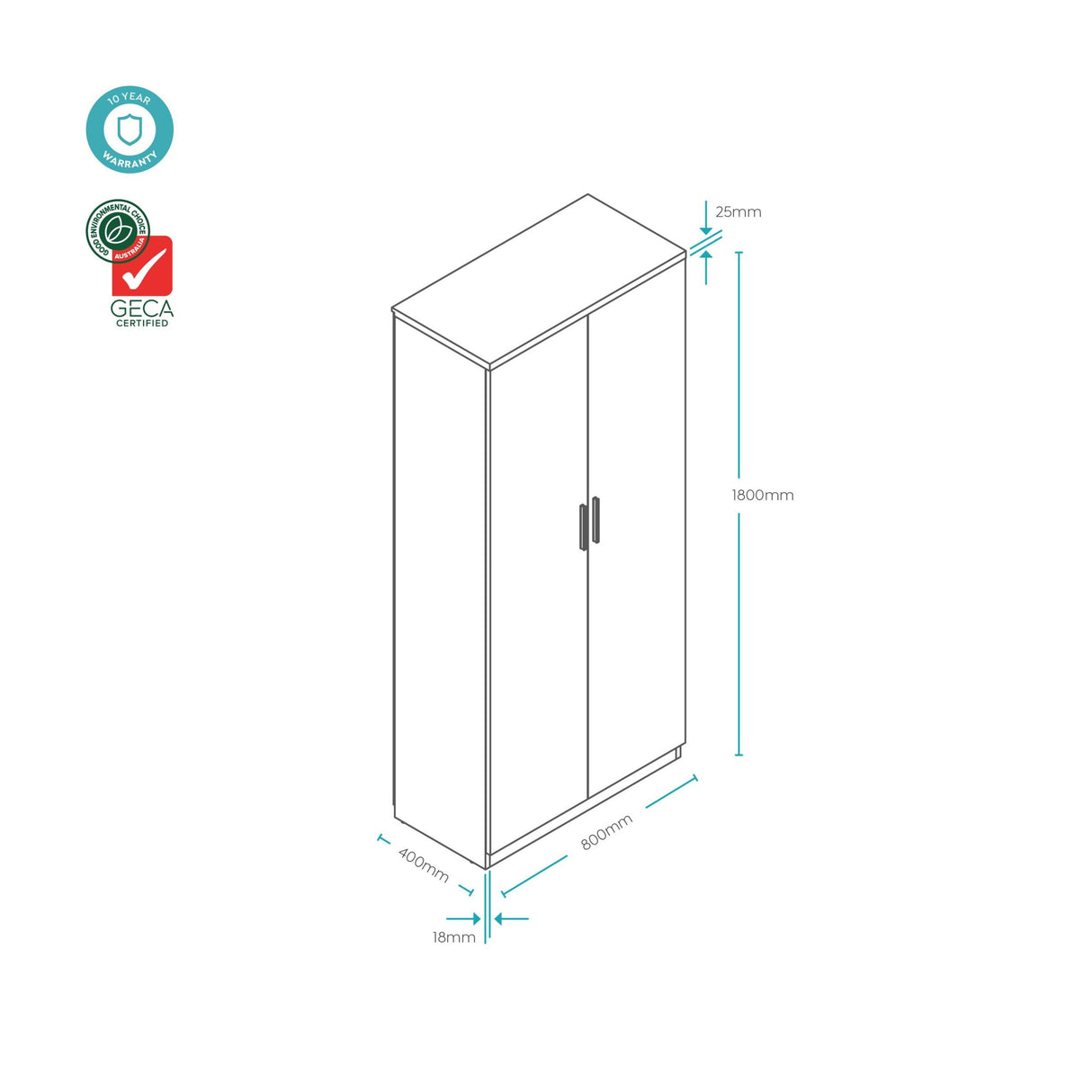 OL Axis Cupboard Storage Cabinet - 1.8 M High