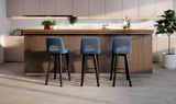OL Elaro Fabric Upholstered Black Timber Leg Breakout High Chair