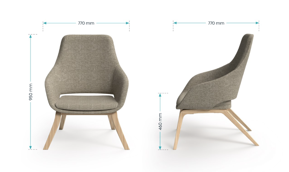 OL Elaro Fabric Upholstered Breakout Chair