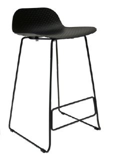 DD Emboss Metal Leg Barstool for Breakout Area