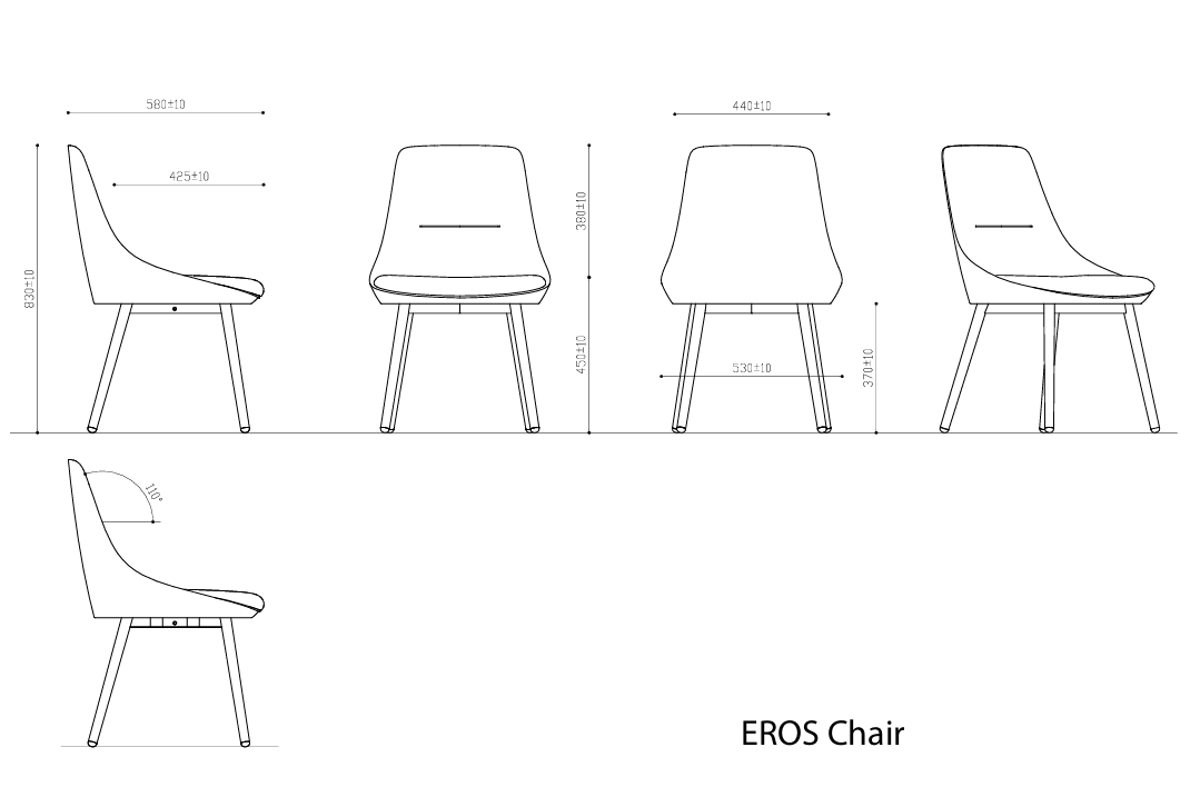 RL Eros PU Leather Upholstered Black Metal Base Breakout Chair