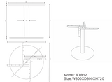 RL Estilo Metal Disc Base Meeting Table Frame