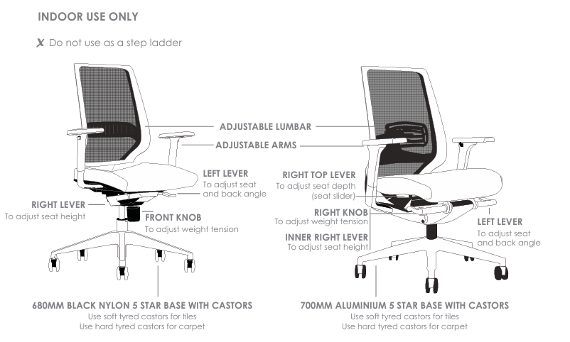 ST Evita High Back Aluminium Base Executive Chair with Headrest