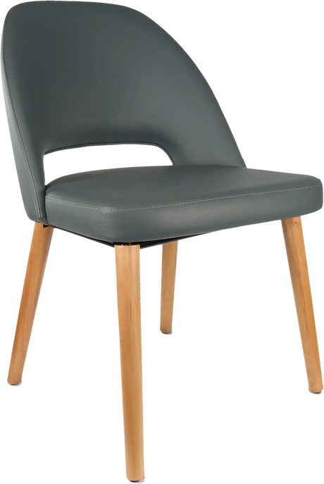 FL Semifreddo Vinyl Upholstered Timber Legs Hospitality Chair