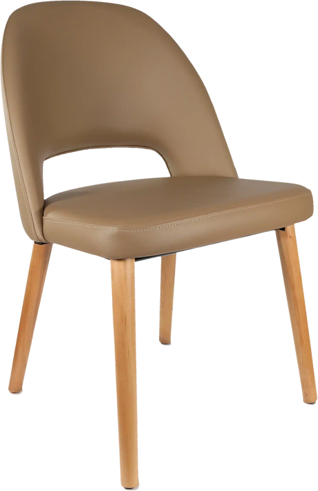 FL Semifreddo Vinyl Upholstered Timber Legs Hospitality Chair