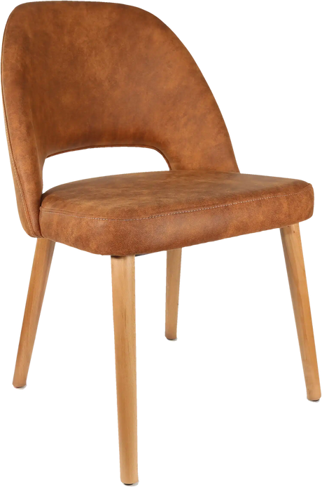 FL Semifreddo Premium Vinyl Upholstered Timber Legs Hospitality Chair