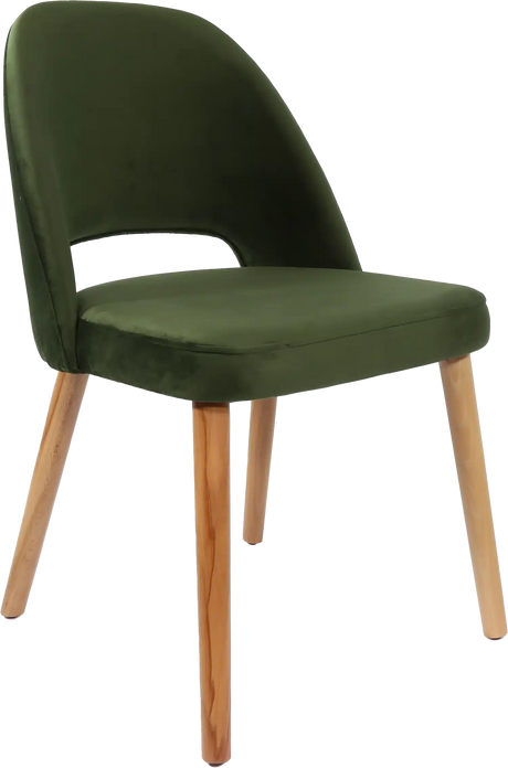 FL Semifreddo Velvet Upholstered Timber Legs Hospitality Chair