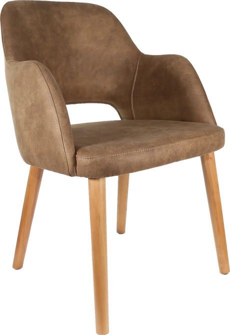 FL Semifreddo Premium Vinyl Upholstered Timber Legs Hospitality Chair