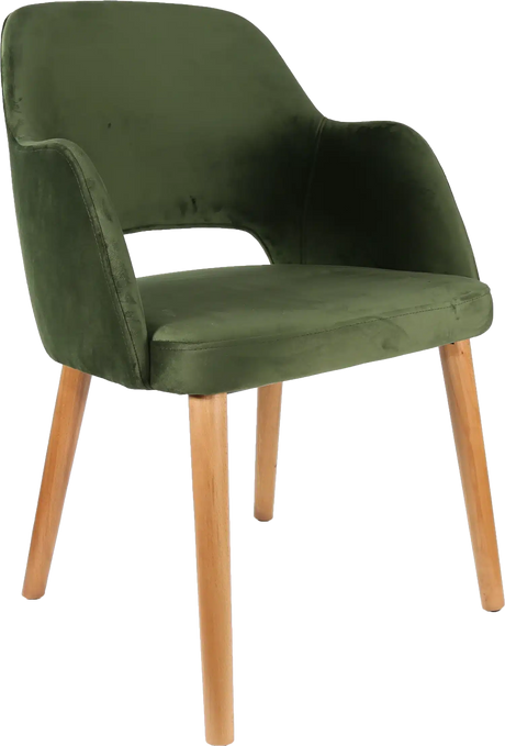 FL Sorbet Velvet Upholstered Timber Legs Hospitality Chair