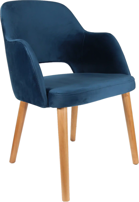 FL Sorbet Velvet Upholstered Timber Legs Hospitality Chair