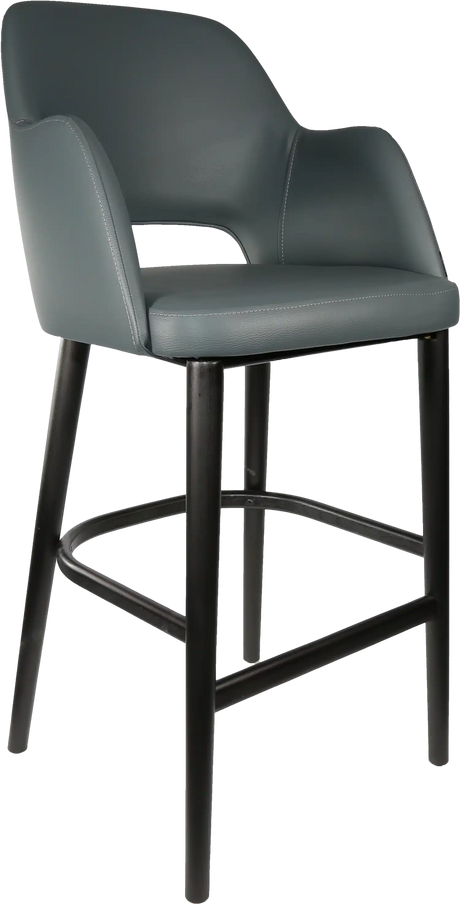 FL Sorbet Vinyl Upholstered Timber Legs Hospitality Barstool