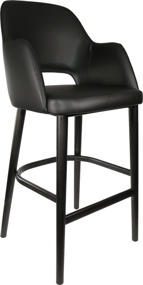 FL Sorbet Vinyl Upholstered Timber Legs Hospitality Barstool