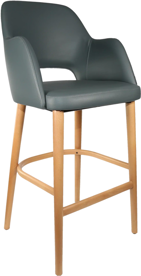 FL Sorbet Vinyl Upholstered Timber Legs Hospitality Barstool