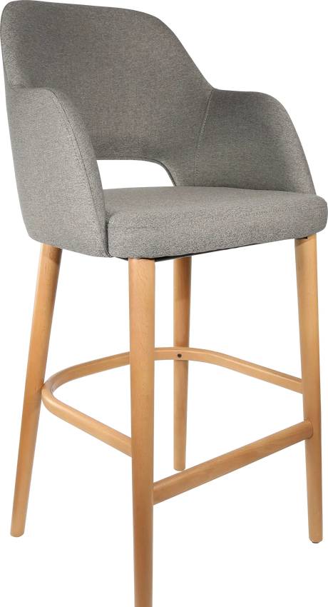 FL Sorbet Fabric Upholstered Timber Legs Hospitality Barstool