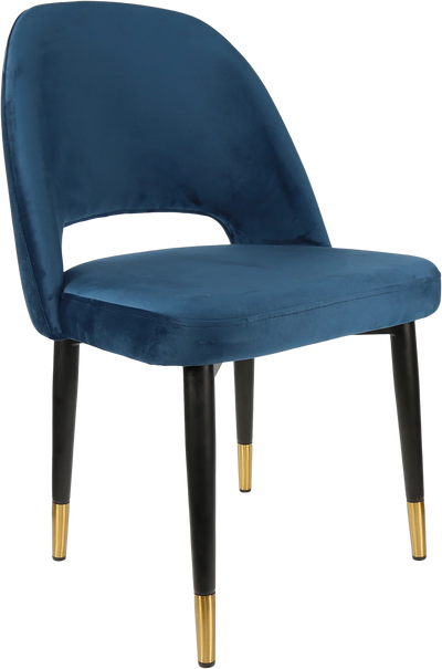 FL Semifreddo Velvet Upholstered Metal Legs Hospitality Chair