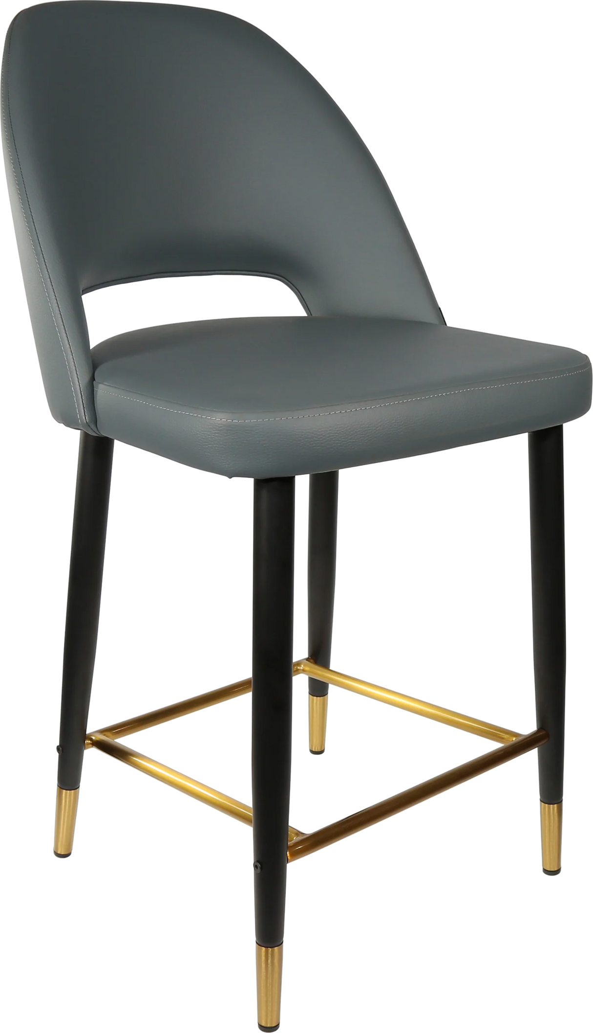 FL Semifreddo Vinyl Upholstered Metal Leg Hospitality Counter Stool