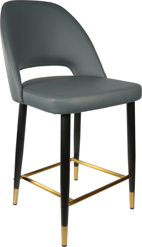 FL Semifreddo Vinyl Upholstered Metal Leg Hospitality Counter Stool