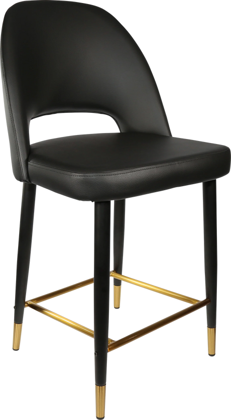 FL Semifreddo Vinyl Upholstered Metal Leg Hospitality Counter Stool