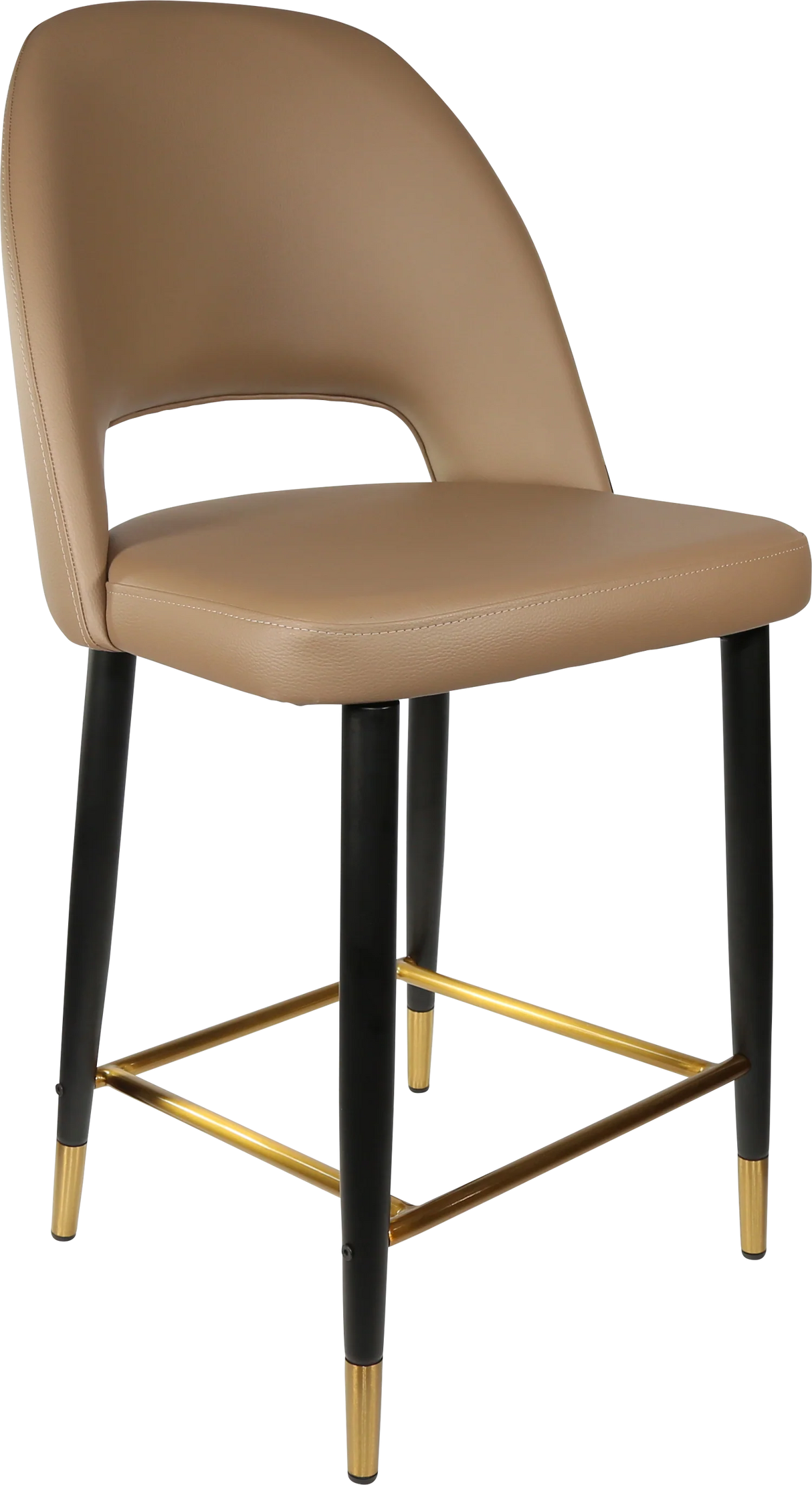 FL Semifreddo Vinyl Upholstered Metal Leg Hospitality Counter Stool