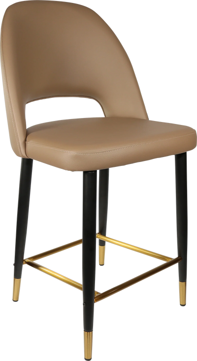 FL Semifreddo Vinyl Upholstered Metal Leg Hospitality Counter Stool