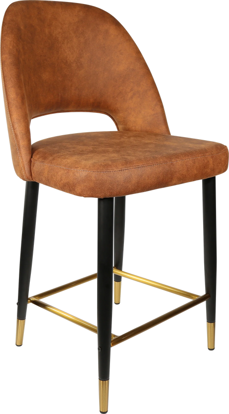 FL Semifreddo Premium Vinyl Upholstered Metal Leg Counter Stool