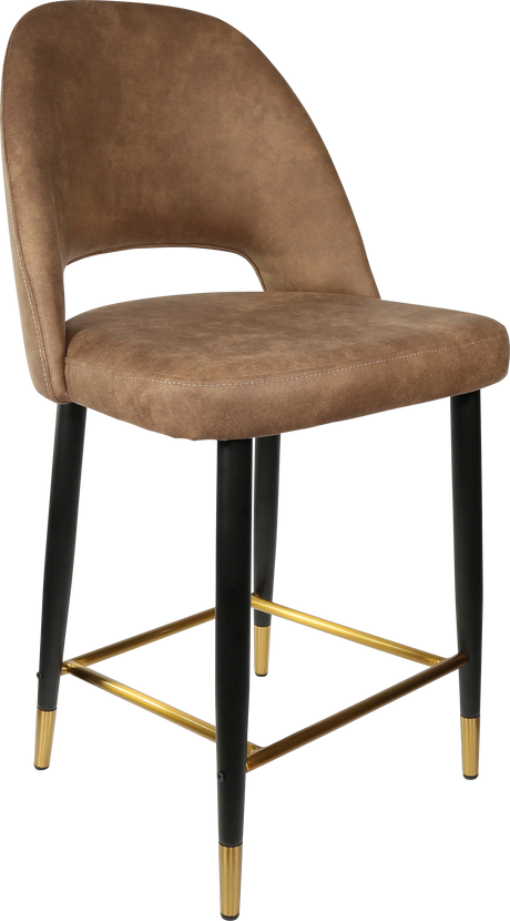 FL Semifreddo Premium Vinyl Upholstered Metal Leg Counter Stool