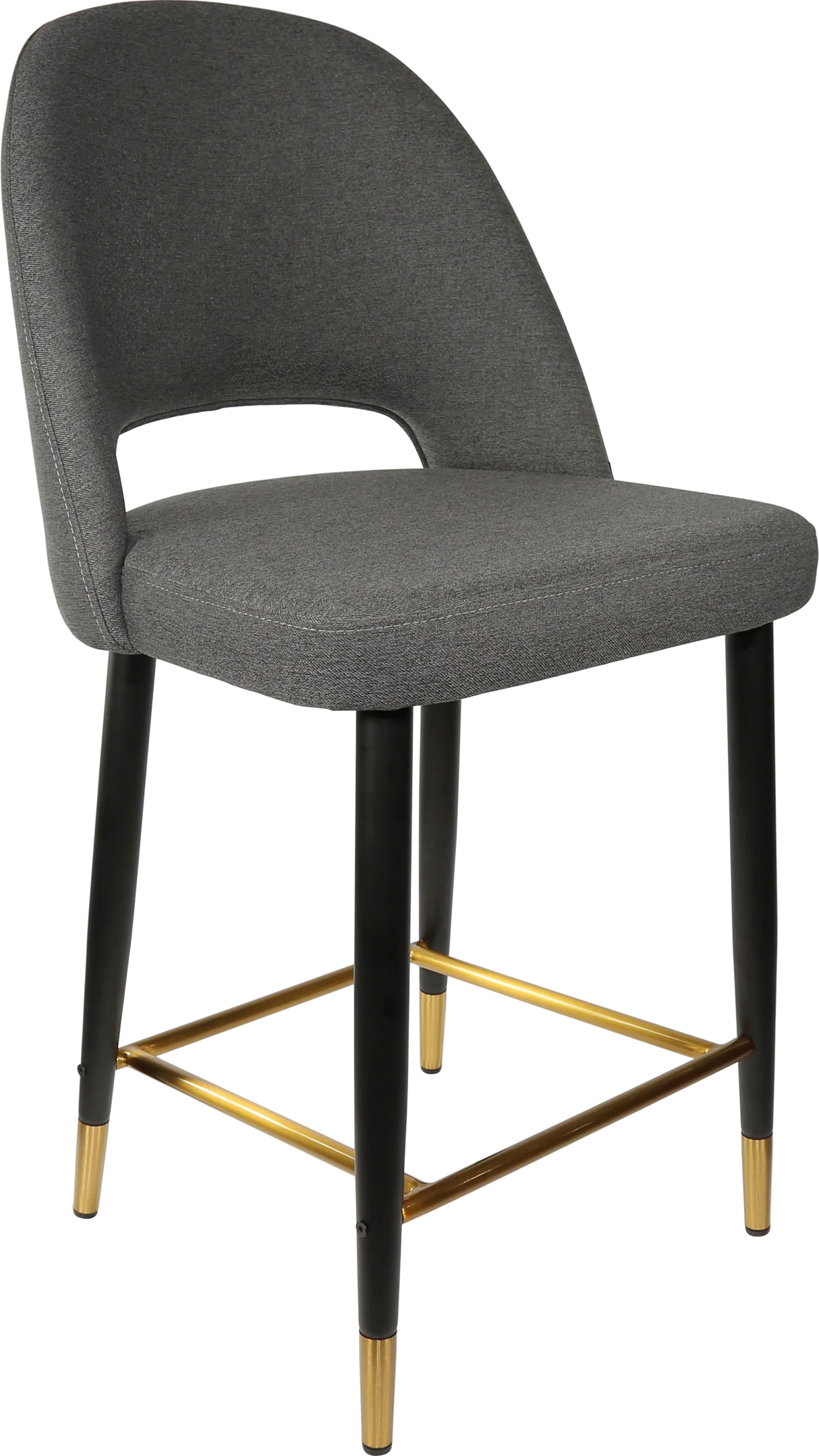 FL Semifreddo Fabric Upholstered Metal Leg Hospitality Counter Stool