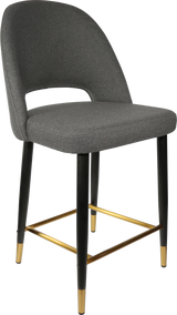 FL Semifreddo Fabric Upholstered Metal Leg Hospitality Counter Stool