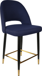 FL Semifreddo Fabric Upholstered Metal Leg Hospitality Counter Stool