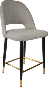 FL Semifreddo Fabric Upholstered Metal Leg Hospitality Counter Stool