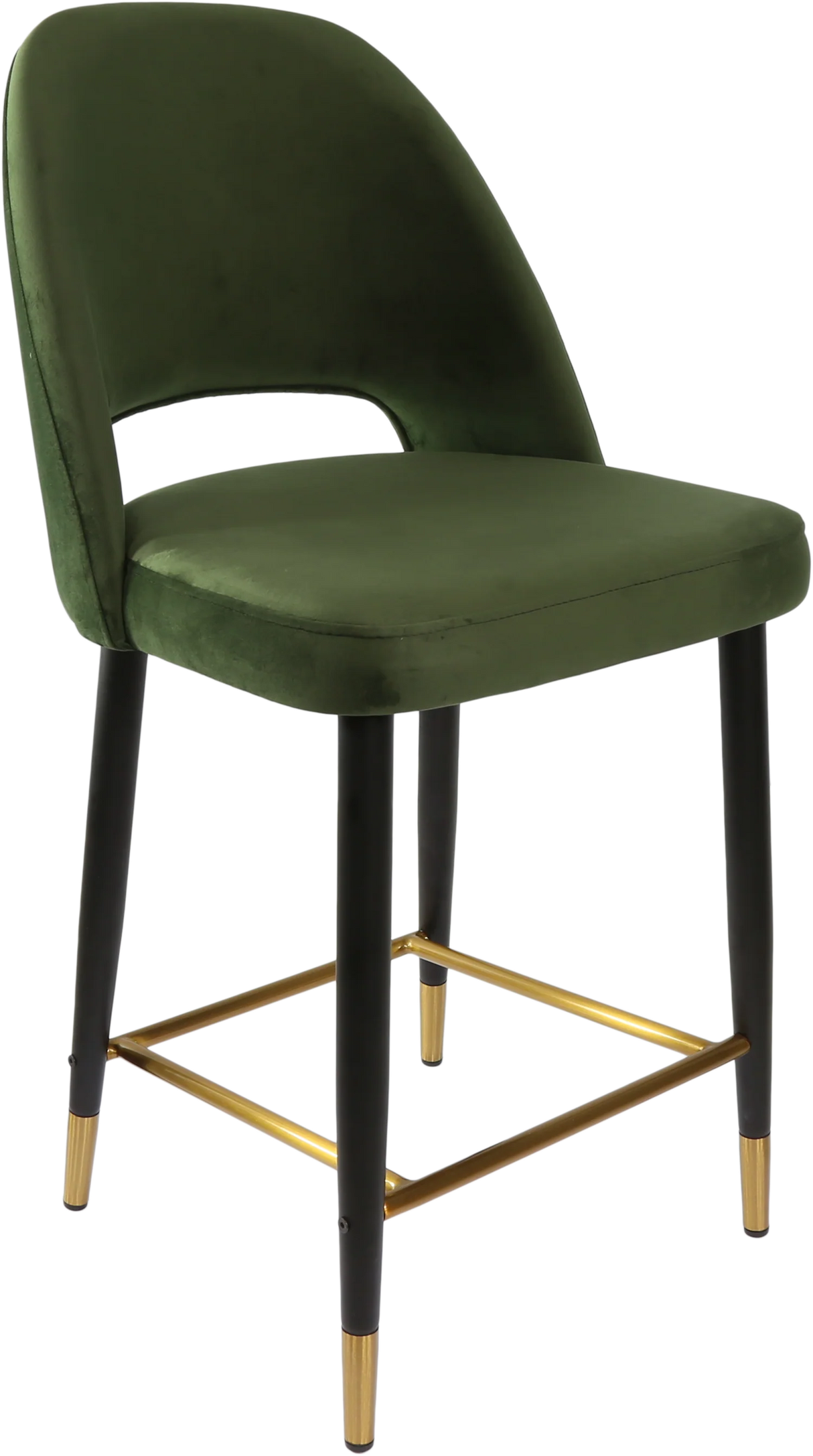 FL Semifreddo Velvet Upholstered Metal Leg Hospitality Counter Stool