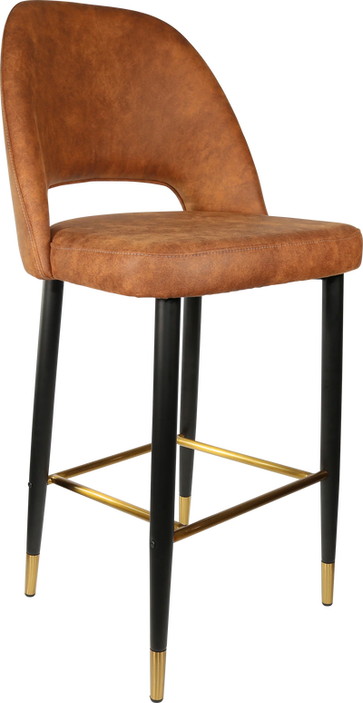 FL Semifreddo Premium Vinyl Upholstered Metal Leg Bar Stool