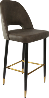 FL Semifreddo Premium Vinyl Upholstered Metal Leg Bar Stool