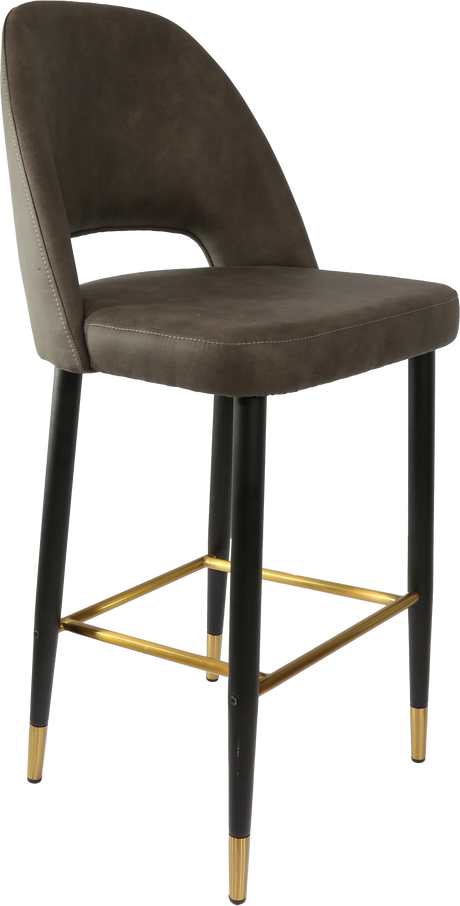 FL Semifreddo Premium Vinyl Upholstered Metal Leg Bar Stool