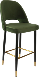 FL Semifreddo Velvet Upholstered Metal Leg Hospitality Bar Stool