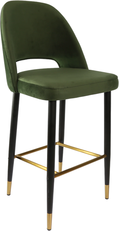FL Semifreddo Velvet Upholstered Metal Leg Hospitality Bar Stool