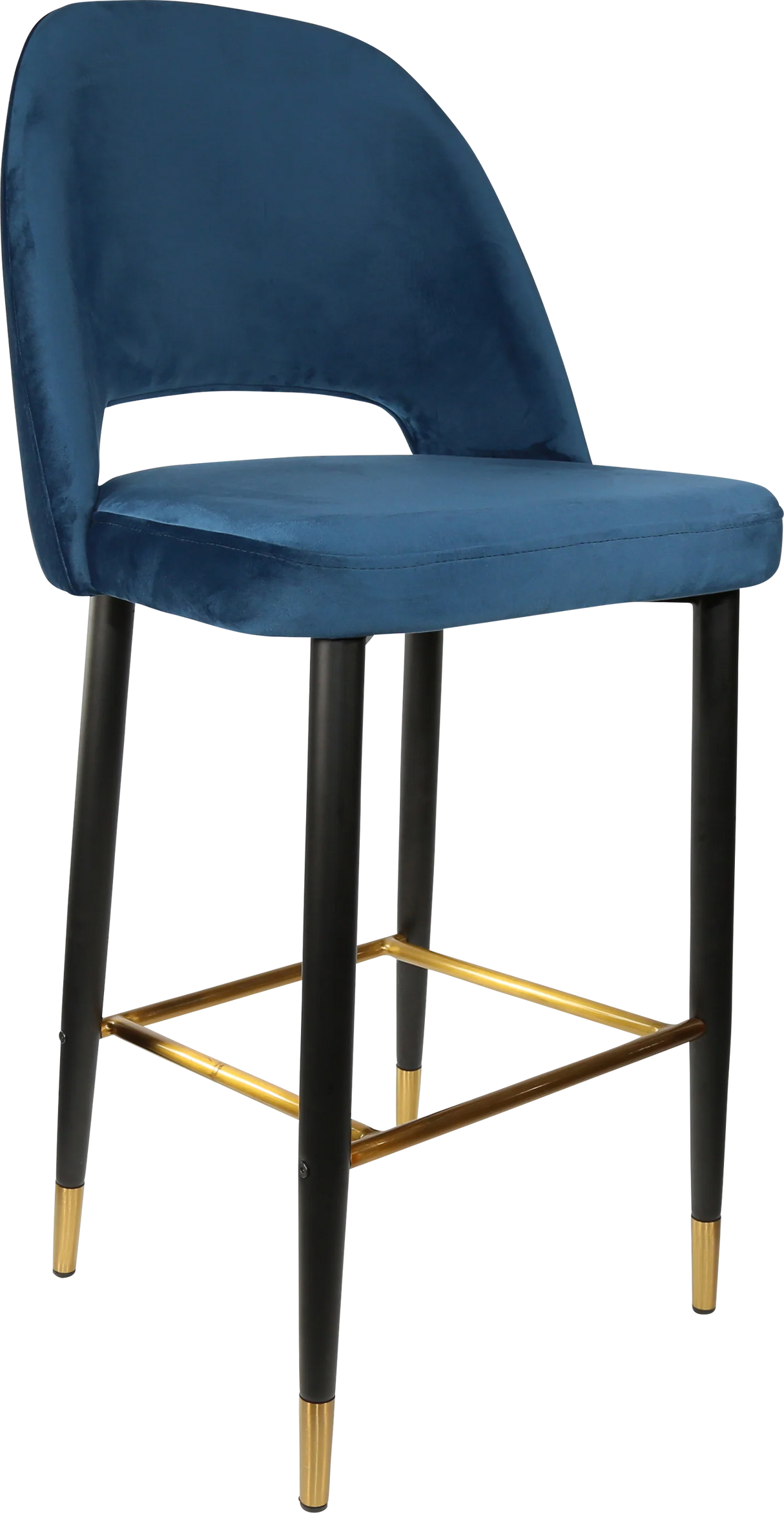 FL Semifreddo Velvet Upholstered Metal Leg Hospitality Bar Stool