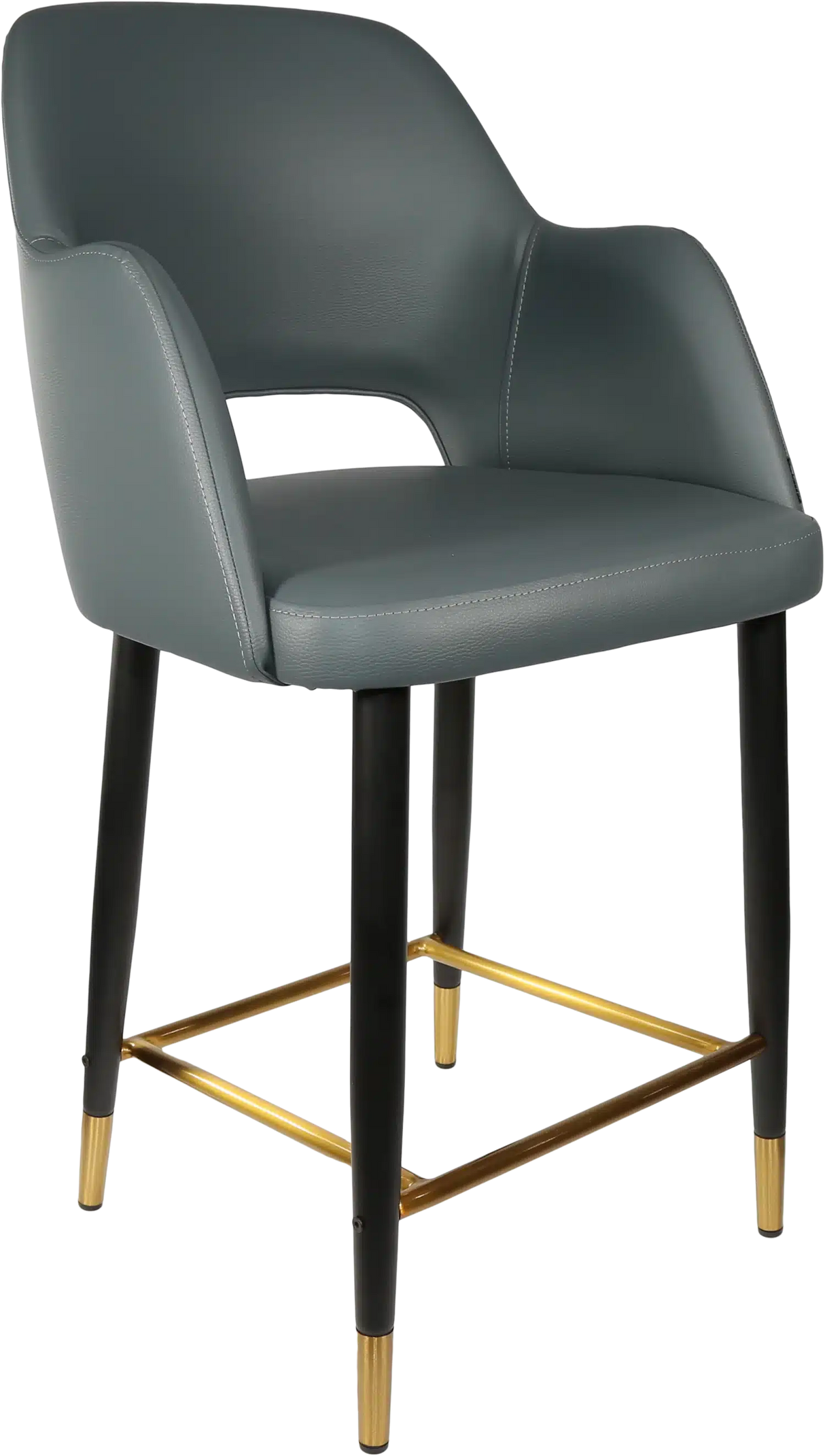 FL Sorbet Vinyl Upholstered Metal Leg Hospitality Counter Stool