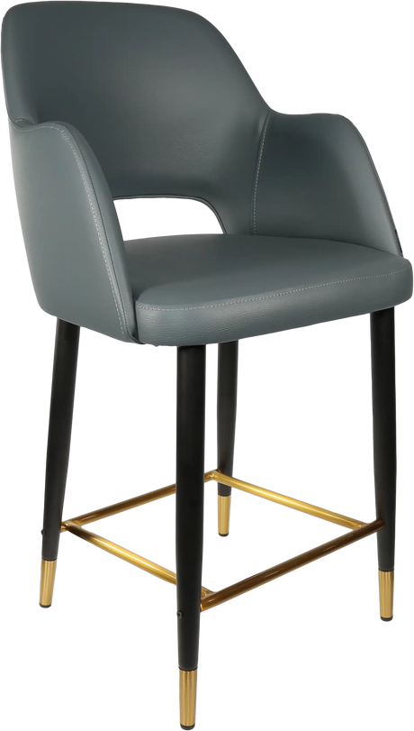 FL Sorbet Vinyl Upholstered Metal Leg Hospitality Counter Stool