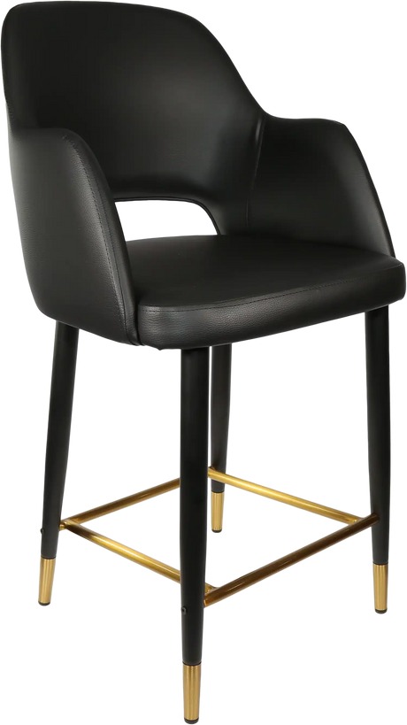 FL Sorbet Vinyl Upholstered Metal Leg Hospitality Counter Stool