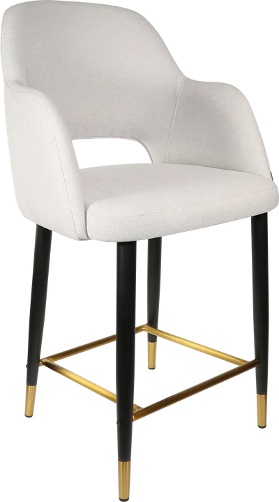 FL Sorbet Fabric Upholstered Metal Leg Hospitality Counter Stool