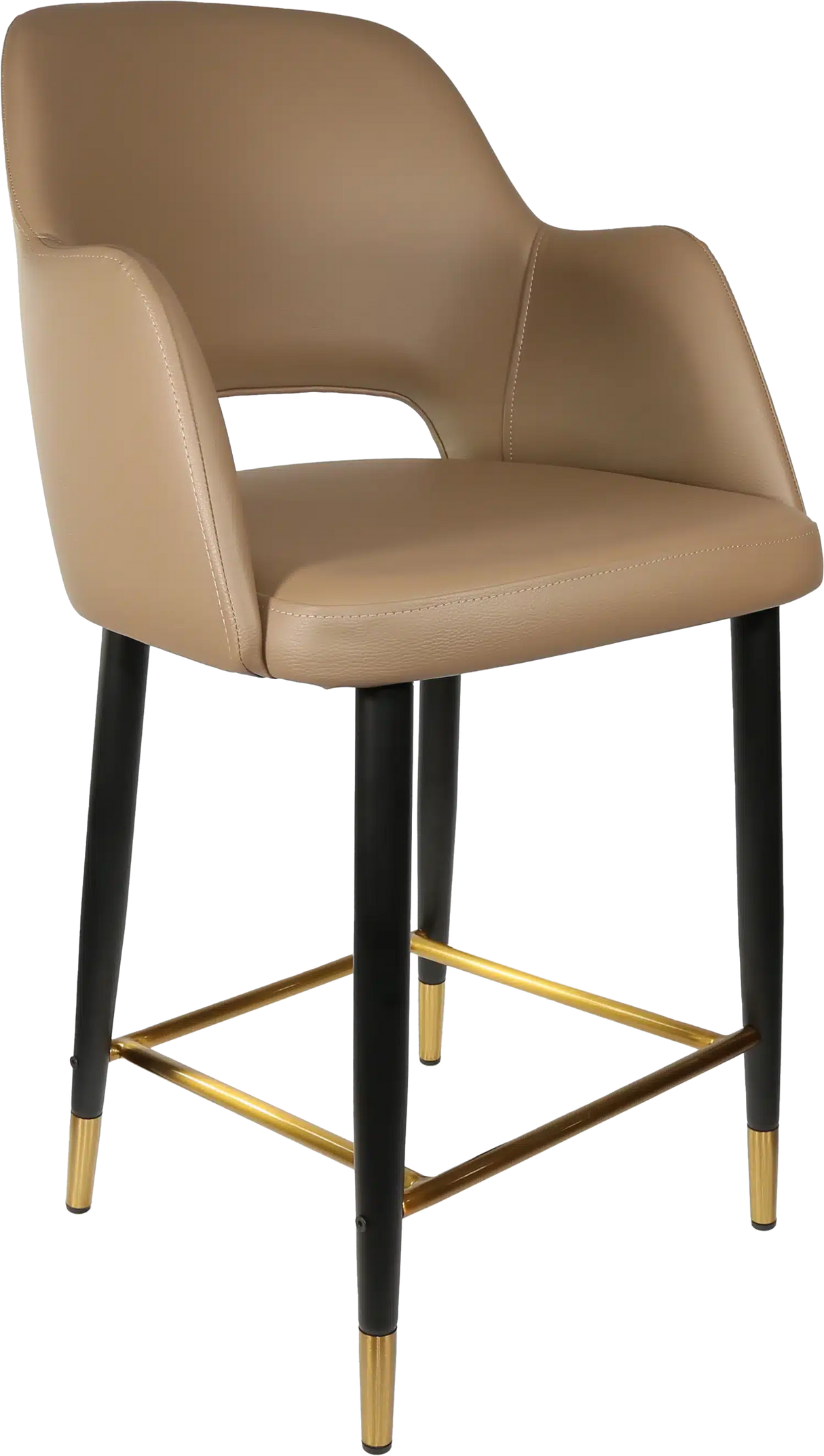 FL Sorbet Vinyl Upholstered Metal Leg Hospitality Counter Stool